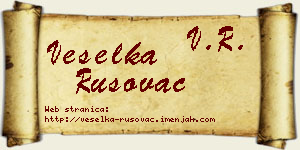 Veselka Rusovac vizit kartica